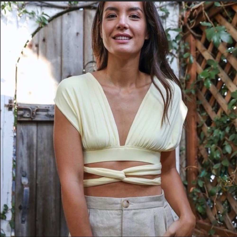Convertible Bralette Top-BUTTER - Picture 2 of 8